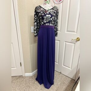 Nextmia Black and Purple Sequin Dress